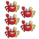 thumbnail image 1 of Juego de 5 piezas para hacer accesorios de ropa hechos a mano con parches de tela con forma de hamburguesa y fruta bordada, 1 of 8