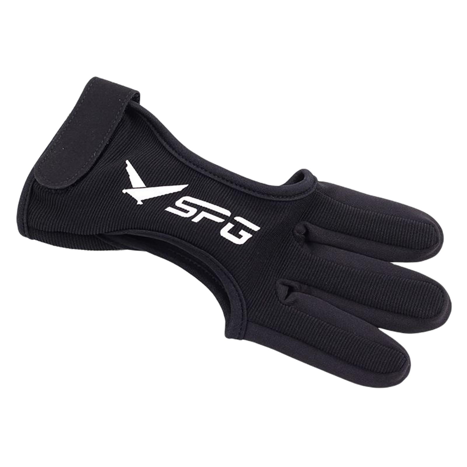 1Piece Archery Glove 3 Fingers Shooting Compound Recurve Bow Protector Glove 