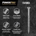 thumbnail image 4 of Power Pro ONE Exterior Flat-Head Multi-Material Screws (#6X3/4") - 45 Pieces, 4 of 9