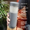 thumbnail image 3 of Host FREEZE Double Walled Water Bottle, Freezer Cooling Tumbler, 20oz Gray, 3 of 8
