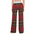 thumbnail image 4 of Medium Women's Comfy Casual Pajama Pants Stretch Fabric Suitable for Yoga Pants Hippie Pants，The Best Holiday Gifts for Women Red Tartan Fabric with Black, 4 of 7