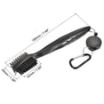 thumbnail image 2 of Uxcell Double Sided Retractable Cord Clip Dust Groove Cleaner Golf Club Brush Black, 2 of 6