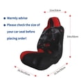 thumbnail image 5 of Sikiie Black Dog Red Background Car Seat Covers 2PCs Front Car Seat Covers Universal fit for Most Cars SUVs and Trucks-2 PCS, 5 of 9