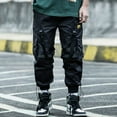 thumbnail image 3 of streetwear techwear joggers matte black harem relaxed fit pants, 3 of 6