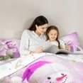 thumbnail image 5 of Manfei Winter Cute Snowman Bedding Comforter Set, Merry Christmas Twin Comforter Sets, Teens Boys Girls Kids Reversible Bedding Set, Ultra Soft Home Decor, 2pcs, 5 of 8