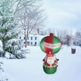 thumbnail image 2 of Northlight 72" Red and Green Inflatable Santa in Hot Air Balloon Lighted Christmas Outdoor Decor, 2 of 3