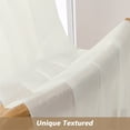 thumbnail image 6 of Chyhomenyc Cream Short Sheer Curtains 45 Inch Length for Small Windows, Light Filtering Rod Pocket Solid Soft Voile Sheer Window Curtain Drapes for Bedroom Living Room，Each 42"W x 45"L, 2 Panels, 6 of 8