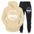 thumbnail image 3 of Chándal informal para hombre, divertido traje deportivo con capucha de manga larga con estampado de calavera de DJ y música, sudaderas y pantalones de otoño, conjuntos de dos piezas de moda, 3 of 5