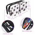 thumbnail image 5 of MUOOUM Pencil Case, Eiffel Tower Dog Paws Patterns Large Capacity Pencil Pouch Stationery Pen Bag, 5 of 7