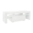 thumbnail image 4 of SalonMore Modern LED TV Stand with Lights & Drawer for Living Room,Bedroom,Office,White, 4 of 11