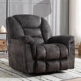 thumbnail image 7 of Bonzy Home Swivel Recliner Chair Manual Rocker Reclining Sofa Chair Living Room Seating Furniture Gray, 7 of 7