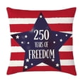 thumbnail image 2 of romoty 4th of July Independence Day Pillow Covers 18"x18", Patriotic America 250th Anniversary Commemorative Throw Pillow Case, Square Decorative Cushion Cover for Home Sofa Couch Farmhouse Decor, 2 of 6