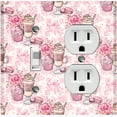 thumbnail image 1 of Metal Light Switch Wall Plate Outlet Cover (Coffee Mocha Espresso Chocolate Shake Cupcake Macaron Flower Bouquet Pink Bow - Single Toggle Single Duplex), 1 of 2