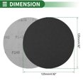 thumbnail image 3 of Hojas de lijado de gancho y lazo Unique Bargains 125x125mm negras 240 grano para un lijado y pulido eficiente en la fabricación y reparación de automóviles y trabajos en madera, 3 of 7