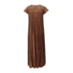 thumbnail image 4 of Vestido largo sin mangas plisado de poliéster para mujer - Cuello redondo, informal - Verano - Tallas S-XXXL, 4 of 4