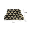 thumbnail image 5 of Tnobhg Women Clutch Bag Striped Print Color Matching Dumpling Shape Large Capacity Summer Beach Purse Commute Travel Dating Handbag, 5 of 7