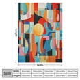 thumbnail image 4 of WERPE Colorful Fun Aesthetic Mid Century Modern Gomestry Blanket Colorful Retro Abstract Throw Blanket Soft Flannel Cozy Blankets for Home Bed Couch for Girls Birthday Valentines Gifts White, 4 of 6