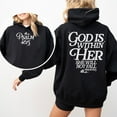 thumbnail image 3 of God Is Within Her She Will Not Fall Hoodie, Psalm 46:5 Coquette Christian Hoodie, Faith Sweatshirt for Women, Jesus Hoodie, Bible Verse Shirt, Christian Gift, 3 of 6