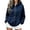 Dark Blue, variant on Womens Leopard Print Zip Up Hoodie Loose Fit Casual Hooded Cardigan Jacket Ribbed Cuffs Hem Long Sleeve Outerwear Gray M