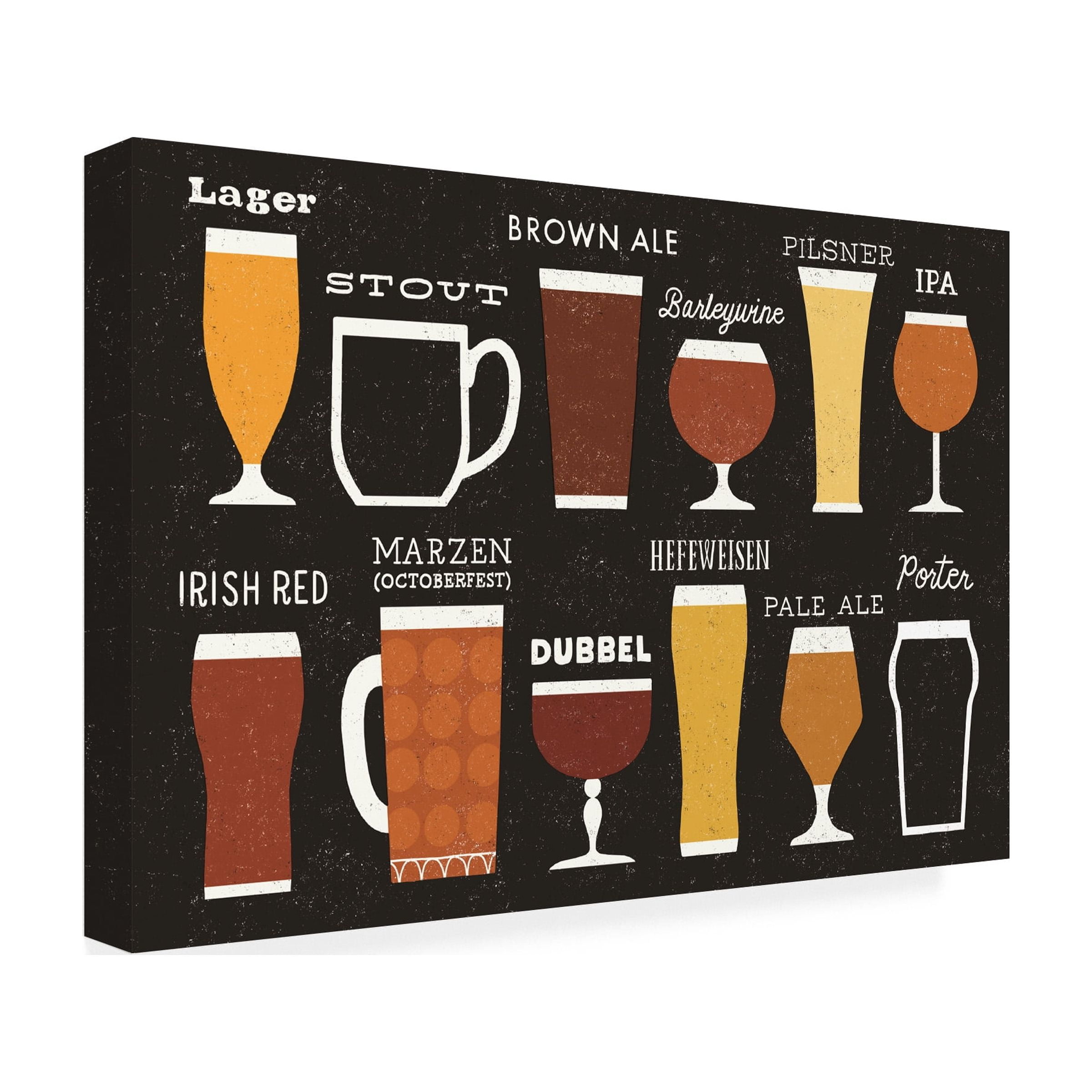 Trademark Fine Art 'Craft Beer List' Canvas Art by Michael Mullan