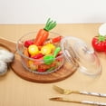 thumbnail image 4 of Cacerola redonda de vidrio con tapa, juego de ollas de vidrio transparente para horno y estufa, utensilios para hornear de vidrio de borosilicato, olla de vidrio con tapa, 4 of 8