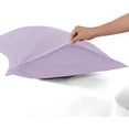 thumbnail image 3 of BedDecor 100% Egyptian Cotton 600TC 2PC Pillow Sham Solid Lilac Standard, 3 of 4
