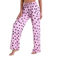 thumbnail image 5 of Domuza Pajamas Pants Women Casual Comfy Soft Stretch Waist Straight Leg Pj Pants Funny Printed Relaxed Fit Lounge Sleepwear Pink 3XL, 5 of 5