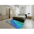 thumbnail image 4 of Ahgly Company Indoor Square Patterned Dark Turquoise Green Area Rugs, 8' Square, 4 of 6
