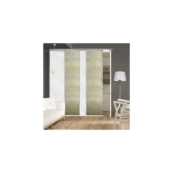 Modern Room Dividers Panels Track System - Adjustable Steel Partitions 48-88" Wide, 94" High