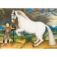 thumbnail image 3 of Prague School 14x11 Black Modern Framed Museum Art Print Titled - A Rearing Horse, Held by a Lavishly Dressed Groom, in a Stormy Landscape (Late 16th Century), 3 of 5