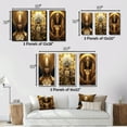thumbnail image 4 of Designart "Floral Goddess of African Origin II" African American Woman Framed Wall Art Set Of 3 - Gold Woman African American Frame Gallery Set For Office Decor, 4 of 6
