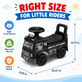 thumbnail image 6 of JoyStone Toddler Police Ride-On Car, Foot-to-Floor Push Car with Music & Sound Effects, Under Seat Storage, Indoor Outdoor Riding Toy for Kids, Black, 6 of 10