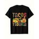 thumbnail image 1 of Camiseta gráfica divertida de tacos y tequila - Diseño para amantes de la comida mexicana, 100 % algodón, 180 g/m², corte regular, manga corta para hombre y mujer, 1 of 6