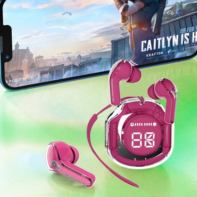 Audífonos intrauditivos Pantalla digital LED Audífonos deportivos para juegos Compatible con Bluetooth 5.3