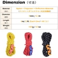 thumbnail image 2 of Reflective Tent Rope 4m Nylon Rope Twine with Tensioner for Camping Tent Tarp Hiking Awning, 2 of 5