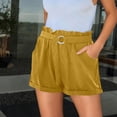 thumbnail image 4 of Dress Shorts for Women Elastic High Waist Loose Fit Summer Dressy Casual Shorts with Pockets, 4 of 6