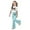 Mint Green, variant on WOYY Big Girls Casual Outfits Bow Short Sleeve T-Shirt Flare Pants Set, Sizes 9-10