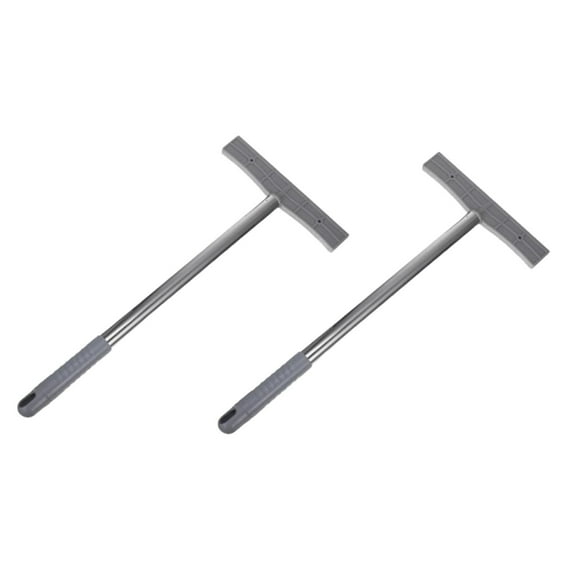 hengtong 2 Pieces Handheld Stainless Steel Placard Sign Holders Billboard for Outdoor 40 cm