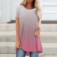 thumbnail image 2 of T-shirt Dégradé pour Femmes 2026 Été Tendance Manches Courtes Col Rond Ample Tunique, 2 of 6