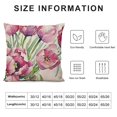 thumbnail image 5 of Fenyluxe  Hello Love Pink Tulips Bicycle Throw Pillow Covers, Flowers Spring Mother's Day Cushion Case for Sofa Couch 24x24in, 5 of 5