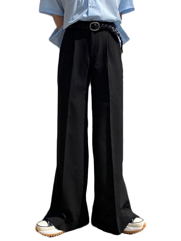 INCERUN Men's Solid Color Loose Casual 