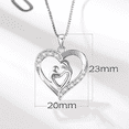 thumbnail image 3 of Día de la Madre Colgante Corazón Plata de Ley 925 con Circonita Cúbica Collar Regalo para Mamá Xtellar plateado, 3 of 4