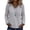 A1 Grey, variant on Gauze Shirts for Women - Crew Neck Long Sleeve Cotton Linen Frayed Fringe Tops,Casual Distressed Shirts,Loose Fit Blouses,Raw Edge Hem,Boho Top Outfits,Fall Spring Gauze Shirt Grey