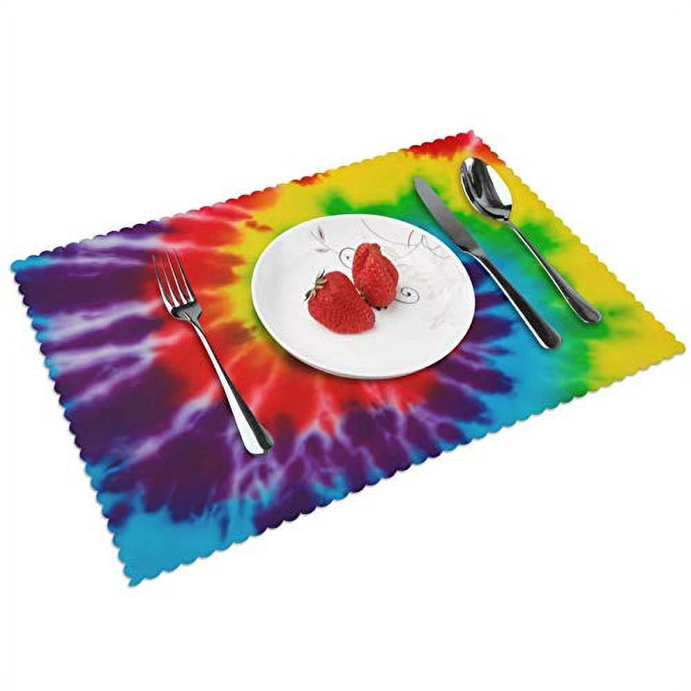Details about   S4Sassy Diamond Tie-Dye Everyday Placemats With Napkins Table Decor-TD-25H 