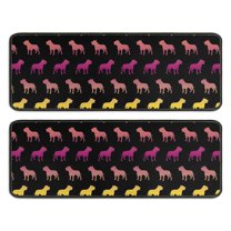 Kitchen Rugs Sets Of 2,Rainbow Puppy Anti Fatigue Kitchen Mat Rugs Non Slip Washable,Decorative Kitchen Floor Mats for Kitchen,Sink,Laundry,17"x47" 17"x47"