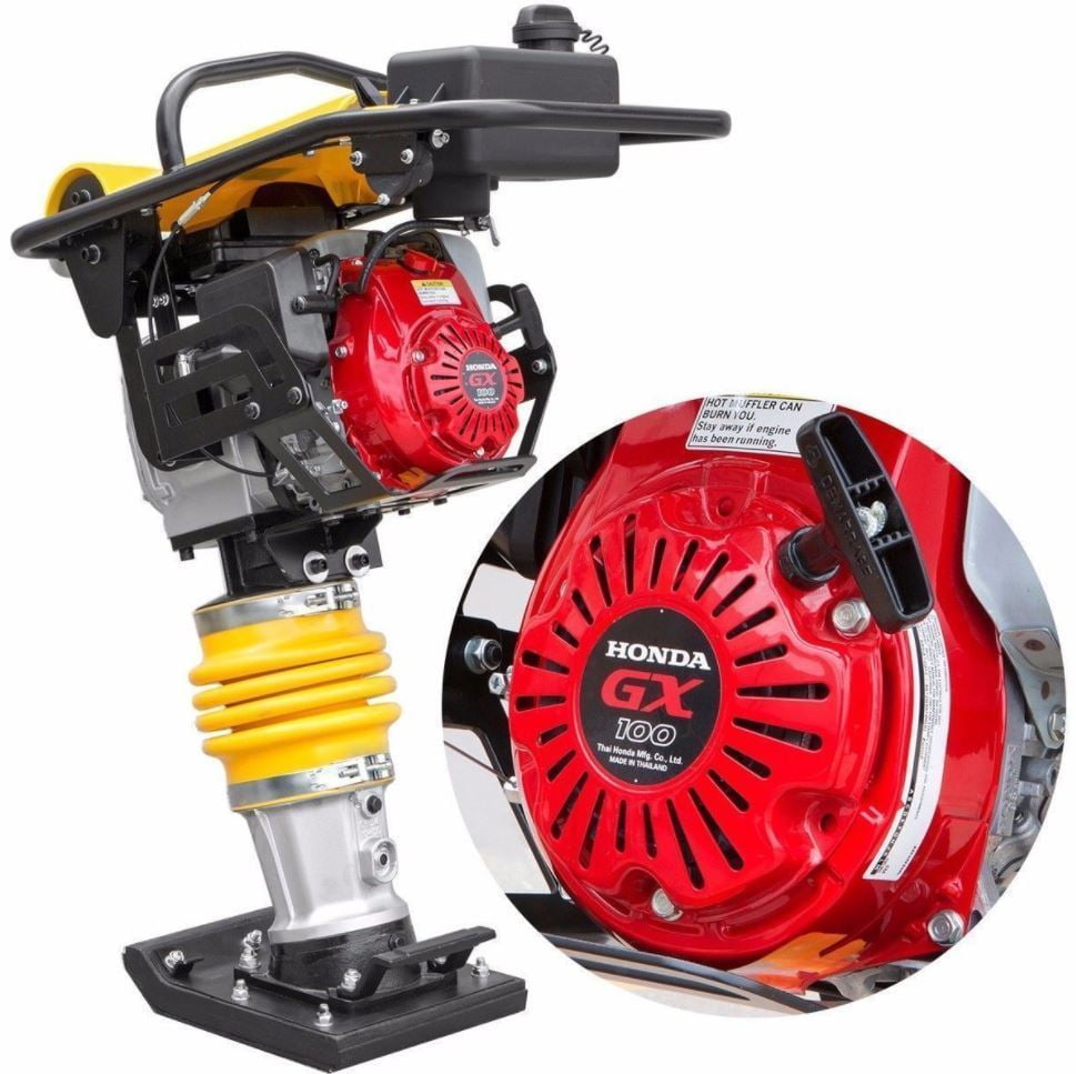 Heavy Duty Tamper Rammer Jumping Jack Plate Compactor Honda Gx100 Motor