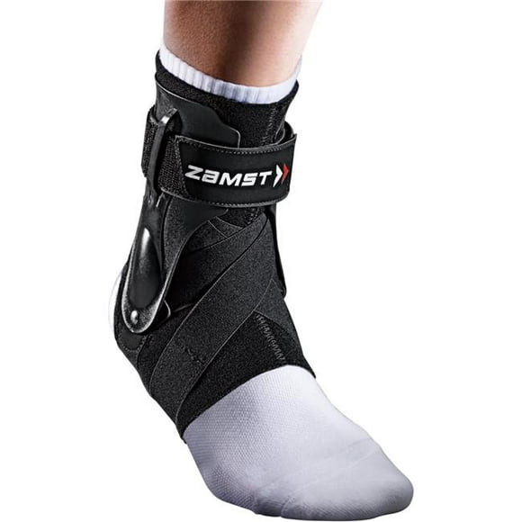 Zamst 470601-RIGHT-S A2-DX Strong Ankle Stabilizer Brace with ThreeWay Support - Right Foot - Black - Small