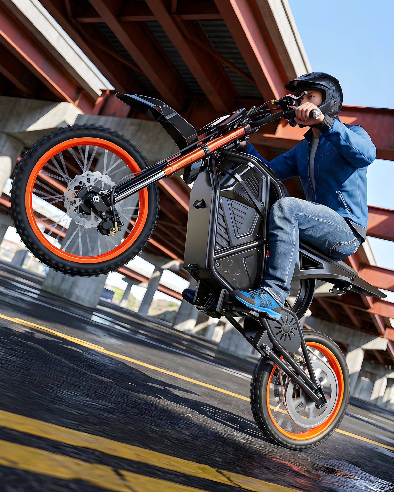 QNUT Electric Dirt Bike for Teens Adults, 3000W 38MPH Electric-Motorcycle Fat Tire with 48V 21Ah Battery E Dirt Bike 200Nm Dual Hydraulic Brakes Full Suspension Off-Road Ebike for 13+ UL2849 Listed