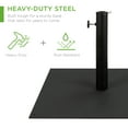 thumbnail image 3 of Best Choice Products 38.5lb Steel Umbrella Base, Square Patio Stand w/ Tightening Knob and Anchor Holes - Black, 3 of 7