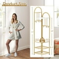 thumbnail image 3 of Costway 4-Tier Coat Rack Corner Hall Tree with Shoe Storage Bench 6 Removable Hooks Bedroom White, 3 of 8